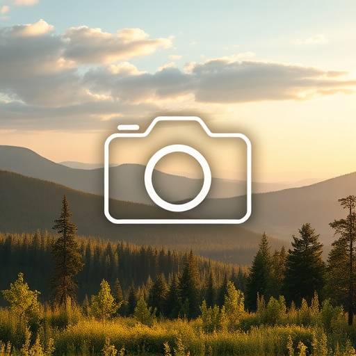 Icône représentant une caméra devant un paysage, symbolisant la location de lieux.