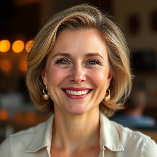 Photo de Claire Dubois, Fondatrice et Directrice Générale d'Étoile Cinéma Locations, souriant chaleureusement.